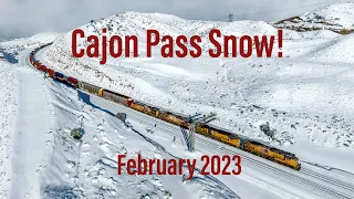 [4K] Rare and incredible Cajon Pass Snow 2023!