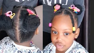 Cute and Easy hairstyle for the cutest baby  Nel Chizaram  #kidshairstyles #naturalhair #hairstyles