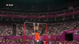 London 2012 Olympics: Epke Zonderland wins gold on high bar, Dutch television.