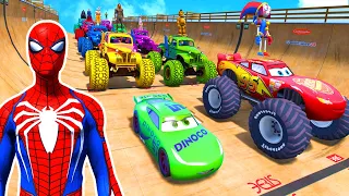 GTAV SPIDER-MAN 2, FIVE NIGHTS AT FREDDY'S, THE AMAZING DIGITAL CIRCUS Join in Epic New Stunt Racing