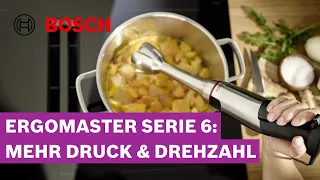 Der leistungsstarke ErgoMaster Serie 6 Stabmixer – Mehr Druck, mehr Drehzahl. Dauerhaft.