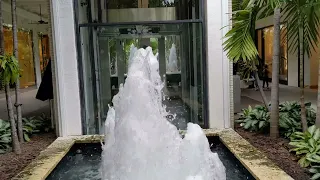 Bal Harbour Shops and its fountains, plants, and trees.