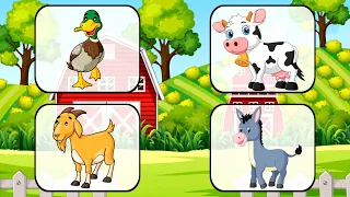 Развивающие мультики для детей Учим животных Домашние животные для малышей Обучающее видео