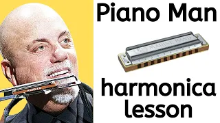 Piano Man by Billy Joel - 1 minute harmonica lesson for C harp