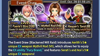 Dissidia Final Fantasy Opera Omnia Global - Aerith EX & Ace EX & Serah EX Banner