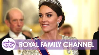 Kate Dazzles at First State Banquet of King Charles's Reign