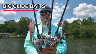 Throwing GIANT GLIDE Baits for BASS
