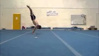 Floor Exercise Endo Roll to Handstand Gymnastics Video