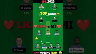 Lkn vs mi dream11 prediction | lkn vs mi dream11 Team | mi vs lkn dream11 Team | #ipl #ind #shorts