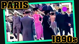 🟢 Paris 1890s color, Wonderful images [remastered, 60FPS]