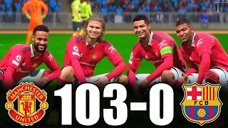 FIFA 23 | RONALDO, MESSI, MBAPPE, NEYMAR, ALL STARS | Manchester United 103-0 Barcelona | UCL IN 4K