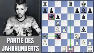 13-jähriger Bobby Fischer opfert Dame gegen Meister || Partie des Jahrhunderts