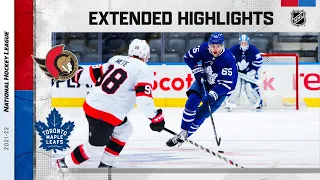 Ottawa Senators vs Toronto Maple Leafs Jan 1, 2022 HIGHLIGHTS