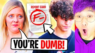 Kid WON'T SHOW MOM Report Card, What Happens Is Shocking!? (LANKYBOX REACTS TO DHAR MANN)