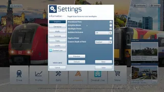 Recommended settings for ChrisTrains product in Train Simulator