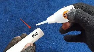 genius! Drip Super Glue On PVC Pipe And Fix Everything There