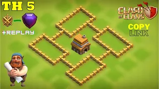 BEST Town Hall 5 (TH5) Base "COPY LINK & REPLAY" | TH5 HYBRID/FARMING/TROPHY base!! - Clash of Clans