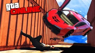 РАЗНЕСЛО ГОЛОВУ СНАЙПЕРА ОТ УДАРА МАШИНЫ НА СКОРОСТИ 250 КМ/Ч В GTA 5 ONLINE