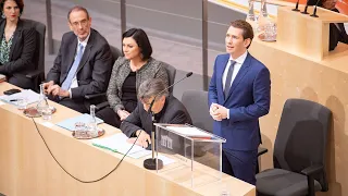 Regierungserklärung von Bundeskanzler Sebastian Kurz im Parlament