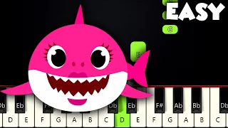 Baby Shark Song | EASY PIANO TUTORIAL + SHEET MUSIC by Betacustic