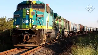 Locomotivas Brado e Rumo em Ação! Trem a 80km/h quase derrubou a câmera na Norte-Sul