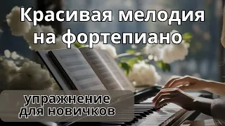 Простая красивая мелодия для новичков на фортепиано