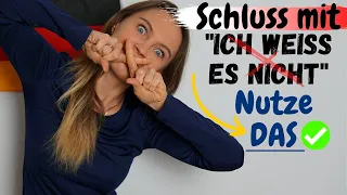 Nutze diese Alternativen für "Ich weiß es nicht/ Ich verstehe es nicht"! (Deutsch lernen b2, c1)