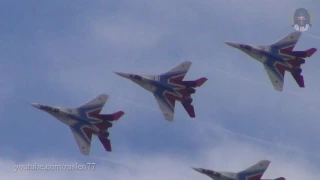 Репетиция МАКС 2017 - АГВП Стрижи. Радиообмен / MAKS 2017 Rehearsal - aerobatic team Swifts live ATC