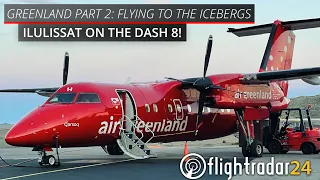 Steep approach over icebergs! Flying the Air Greenland Dash 8 to Aasiaat and Ilulissat