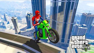 GTA 5 Iron Spiderman Motorcycle Stunts/Fails/Ragdolls Episode 9 (Euphoria Ragdolls)