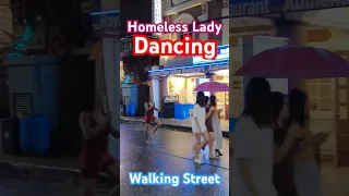 Homeless Lady Dancing in the Walking Street #angelescity #travel