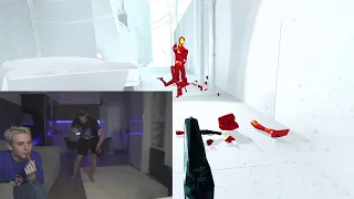 ИГРАЮТ В SUPERHOT VR - СТРЕЛЯЛКА В ВИРТУАЛЬНОЙ РЕАЛЬНОСТИ - Follentass, Vatarls