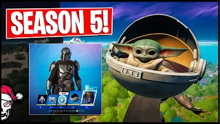 *NEW* SEASON 5 Battle Pass Review! BABY YODA and Buying ALL 100 TIERS!! (Fortnite Battle Royale)