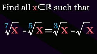 A radical equation.