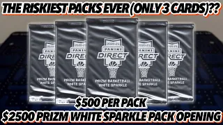THE RISKIEST PACKS EVER! $2500 2020-21 Panini Prizm Basketball White Sparkle Pack Opening ($500 Per)