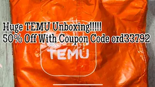 Huge Craft Supply Temu Unboxing!!!! | 50% Off Using Coupon Code ord33792 | Lace Covered Skies