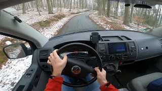 2006 VW Transporter T5 [2.5 TDI - 130 HP] POV Test Drive | Great roads