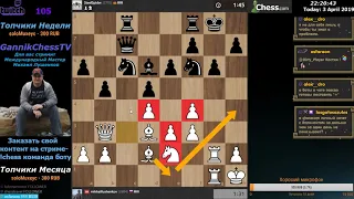 Планомерная атака на короля. Шахматы с Михаилом. Блиц GannikChess.