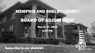 Board of Adjustment meeting, March 27, 2024