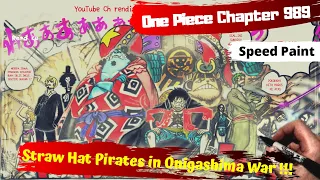 Speed Paint - One Piece 989 Straw Hat Pirates in Onigashima War !