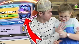 MY SON almost DESTROYS my SUPER MAGICAL QUEST Chest - Clash Royale Insane Opening