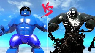 Blue Hulk Transformation - Epic Battle Against Venom!