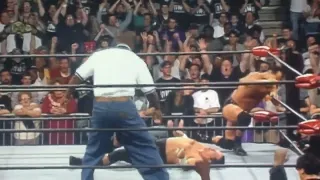 Reggie White Interferes in Mongo vs Dean Malenko Match Costing Steve McMichael the Pinfall - NFL WCW