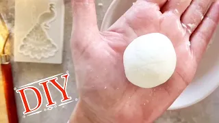 How to make your OWN AIR DRY CLAY / 10 minute DIY clay (No cooking. No oven baking)