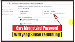 Cara Mengetahui Password Wifi yang Sudah Terhubung  pada Laptop Windows 10