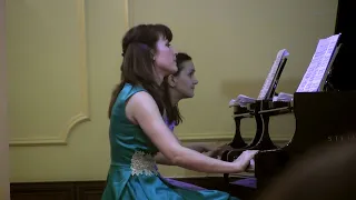 Моцарт-Бузони Дуэттино для 2-х фортепиано исполнители Мария Котова-Дарья Музыка