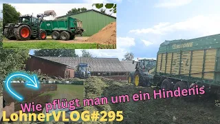 LohnerVLOG#295 Hindernisse umpflügen mit Lemken Vari-Opal I Mit John Deere 6R und Krone in Kolonne