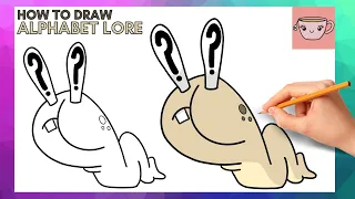 How To Draw Alphabet Lore - Lowercase Letter Q (Surprised) | Cute Easy Step By Step Drawing Tutorial