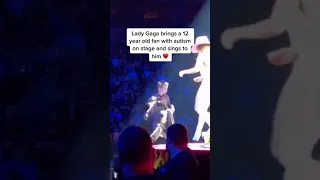 Lady Gaga Brings A 12 Year Old Fan With Autism On Stage And Sings To Him #Shorts