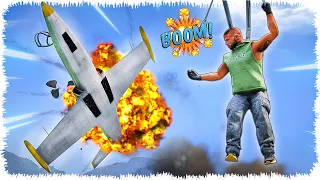 Джонни өзінің ұшағын жарып алды (GTA V)